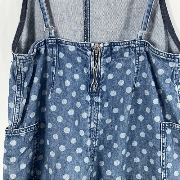 Urban Outfitters BDG Monaco Polka Dot Romper Shortalls Denim Size Small - Picture 10 of 13